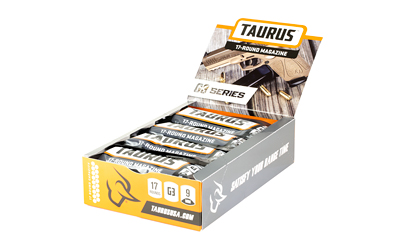 Taurus Magazine 9MM 17 Rounds Fits Taurus G3 with Finger Rest Black 12 Pack 389-0009-02
